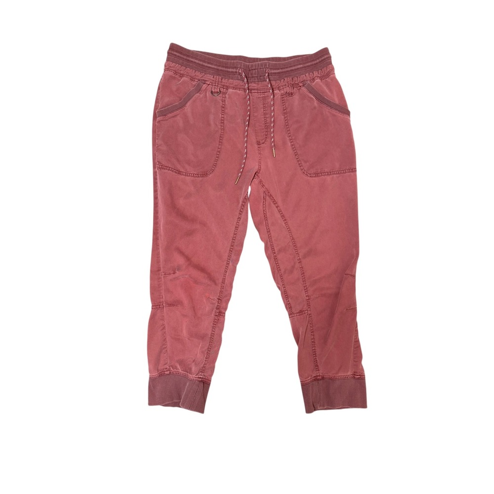 Anthropologie Pilcro Rose Pink Utility Joggers Elastic Waist Large